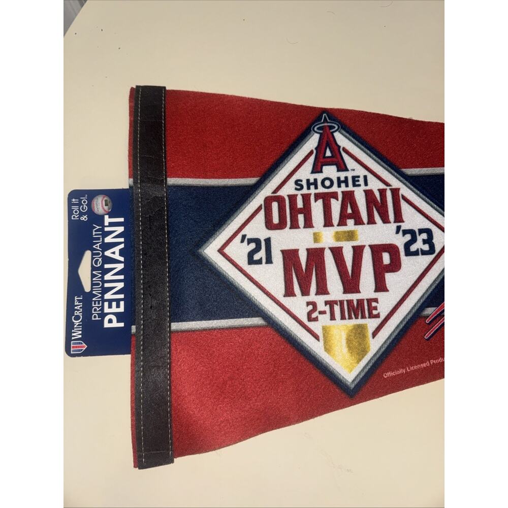 NEW WinCraft Los Angeles Angels Shohei Ohtani MLB 2-Time MVP Pennant '21 & '23